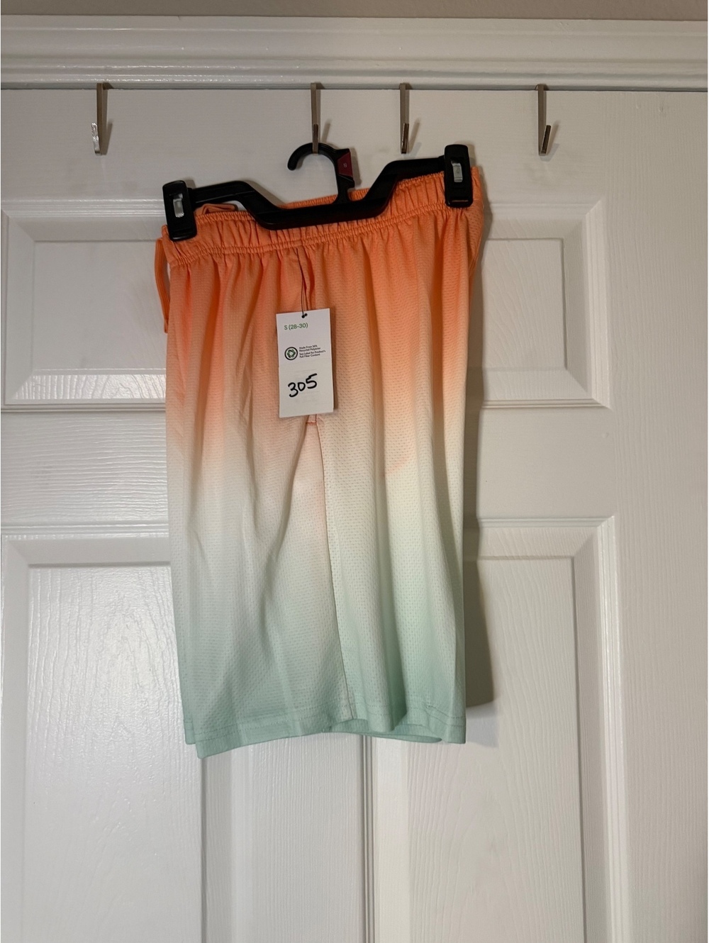 Athletic Works Men's Gradient Orange to Light Blue Athletic Shorts - #1648